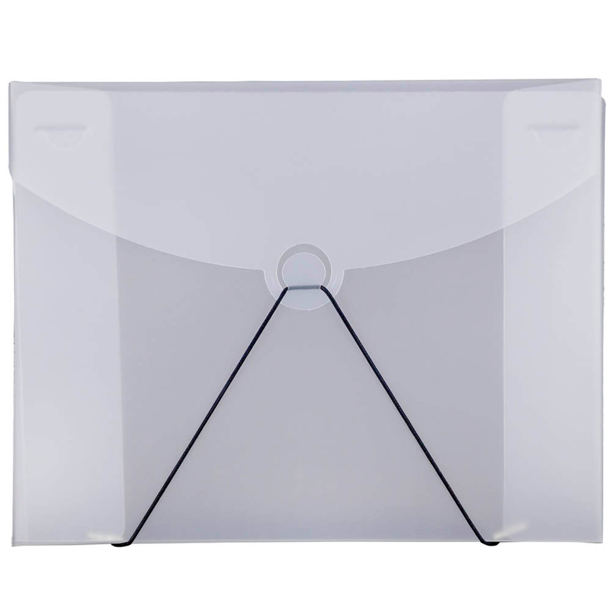 JAM Paper Clear Frosted 6.5" x 9.5" Plastic Portfolio